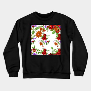 Floral Flower Red Crewneck Sweatshirt